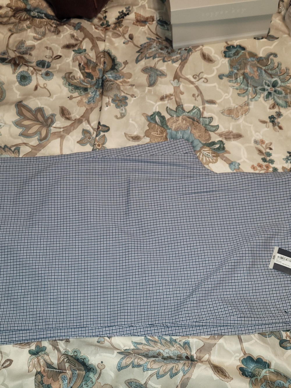 Worthington Blue Microcheck Trousers